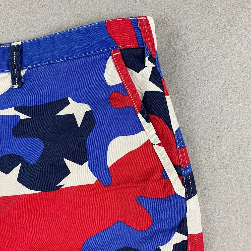 Polo Ralph Lauren Shorts Men 38 Chino US Flag Camo Stars And Stripes Pony Preppy